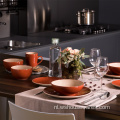 Nieuwe Design Color Glaze Dinerplaten Set